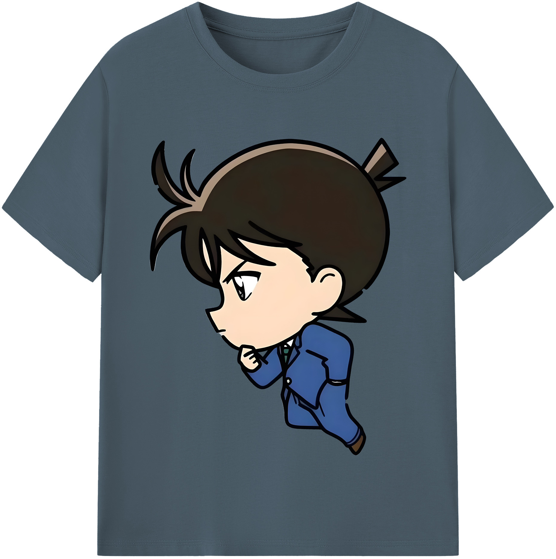 （画像用） 名探偵コナン 江戸川 コナン Detective Conan Conan Edogawa 綿100％半袖Tシャツ（フロントプリント）